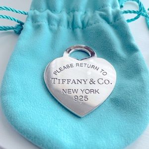 XXXL Sterling Silver Return To Tiffany Heart Charm